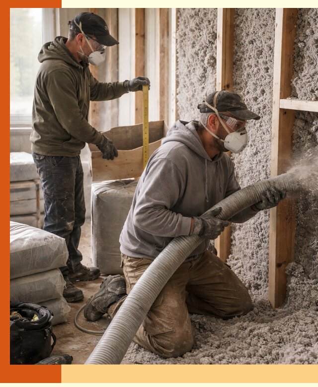 Утепление таунхауса эковатой в Кандалакше для максимально теплых стен