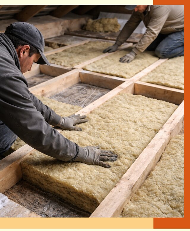 Утепление чердака минватой в Кандалакше от 3536 руб/м2 под ключ | ТепломастерКнд