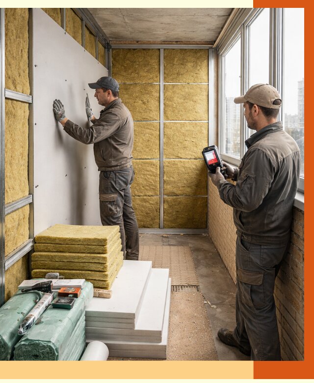 Утепление балкона в Кандалакше от 4546 руб. под ключ | ТепломастерКнд