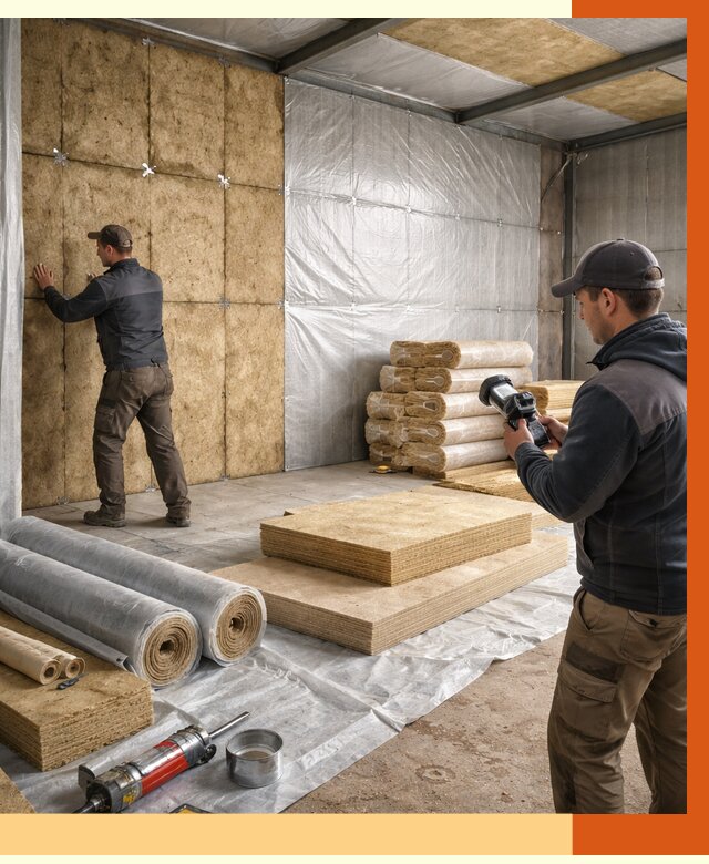 Утепление теплого склада в Кандалакше под ключ от 11618 руб/м² | ТепломастерКнд