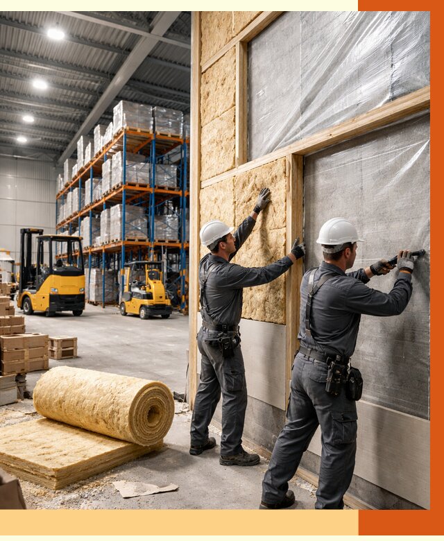 Утепление склада с техникой в Кандалакше от 4243 руб./м2 — комплексно под ключ | ТепломастерКнд