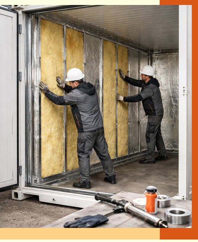 Утепление рефрижераторного контейнера в Кандалакше от 45464 руб./м² | ТепломастерКнд