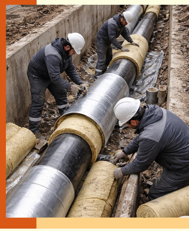 Утепление теплотрассы в Кандалакше: утеплительные работы и материалы