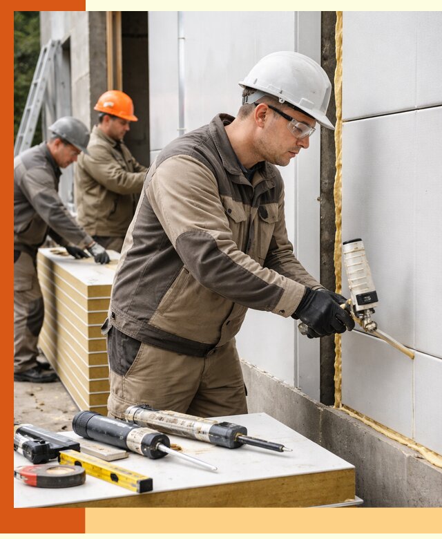 Утепление сэндвич-панелей пенополиуретаном в Кандалакше