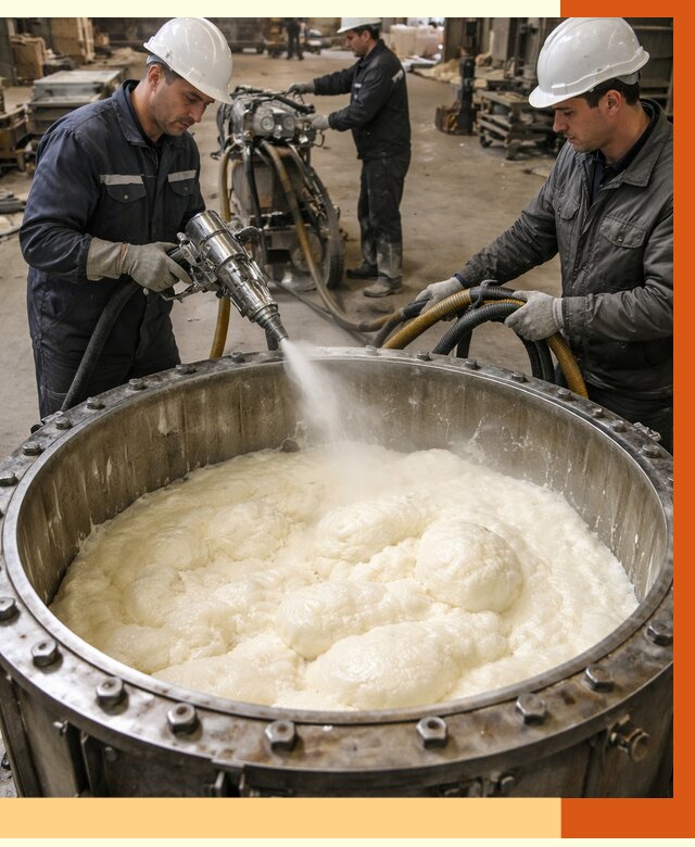 Заливка ППУ в емкости в Кандалакше от 7325 руб. — утепление емкости под ключ | ТепломастерКнд