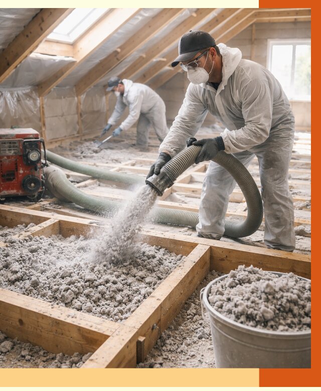 Утепление эковатой в Кандалакше от 2980 руб./м2 — монтаж и задувка | ТепломастерКнд