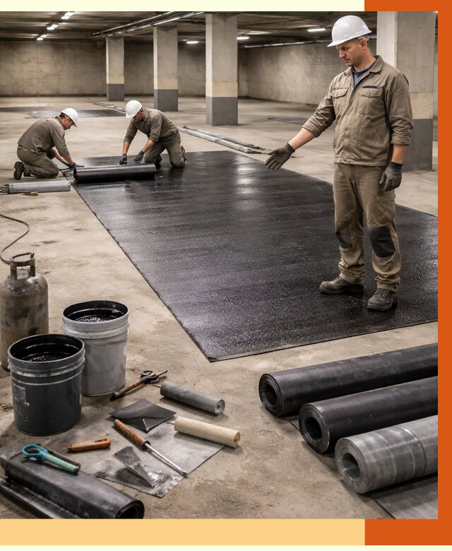 Гидроизоляция паркинга в Кандалакше от 1212 руб/м² — профессиональная защита | ТепломастерКнд