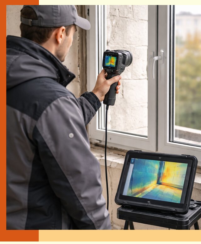 Тепловизионное обследование дома в Кандалакше для выявления утечек тепла