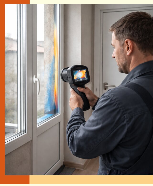 Тепловизионное обследование окон и дверей в Кандалакше