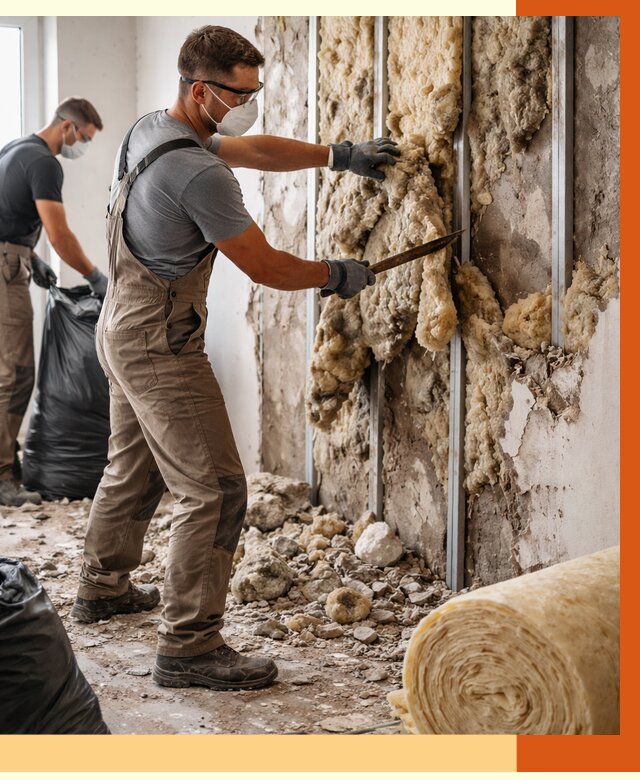 Демонтаж старого утеплителя в Кандалакше от 3536 руб. — работы под ключ | ТепломастерКнд